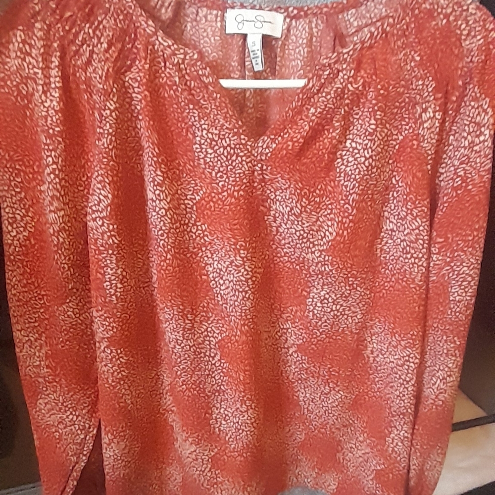 Jessica Simpson Red and White Blouse